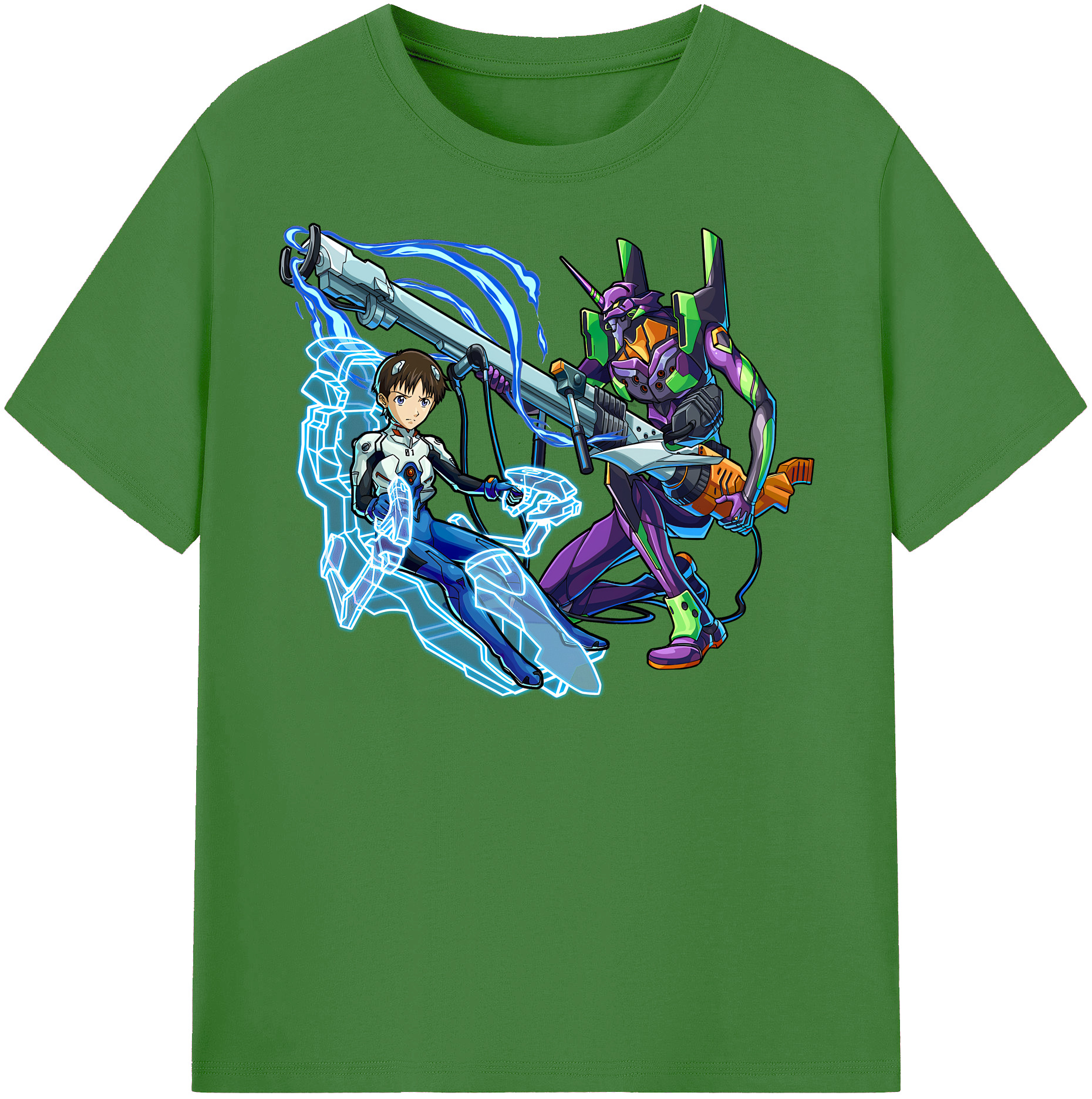 （画像用） EVA 新世紀エヴァンゲリオン レディースカジュアルプリントTシャツ（綿100％）